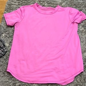 high neck running and training shirt light pow pink lululemon